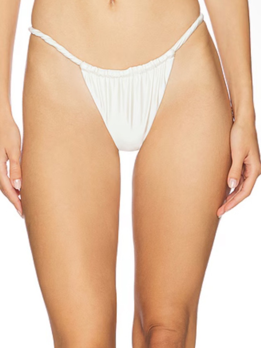 Lovewave Rowena bikini bottoms white ivory brief swimsuit string Revolve NEW XS